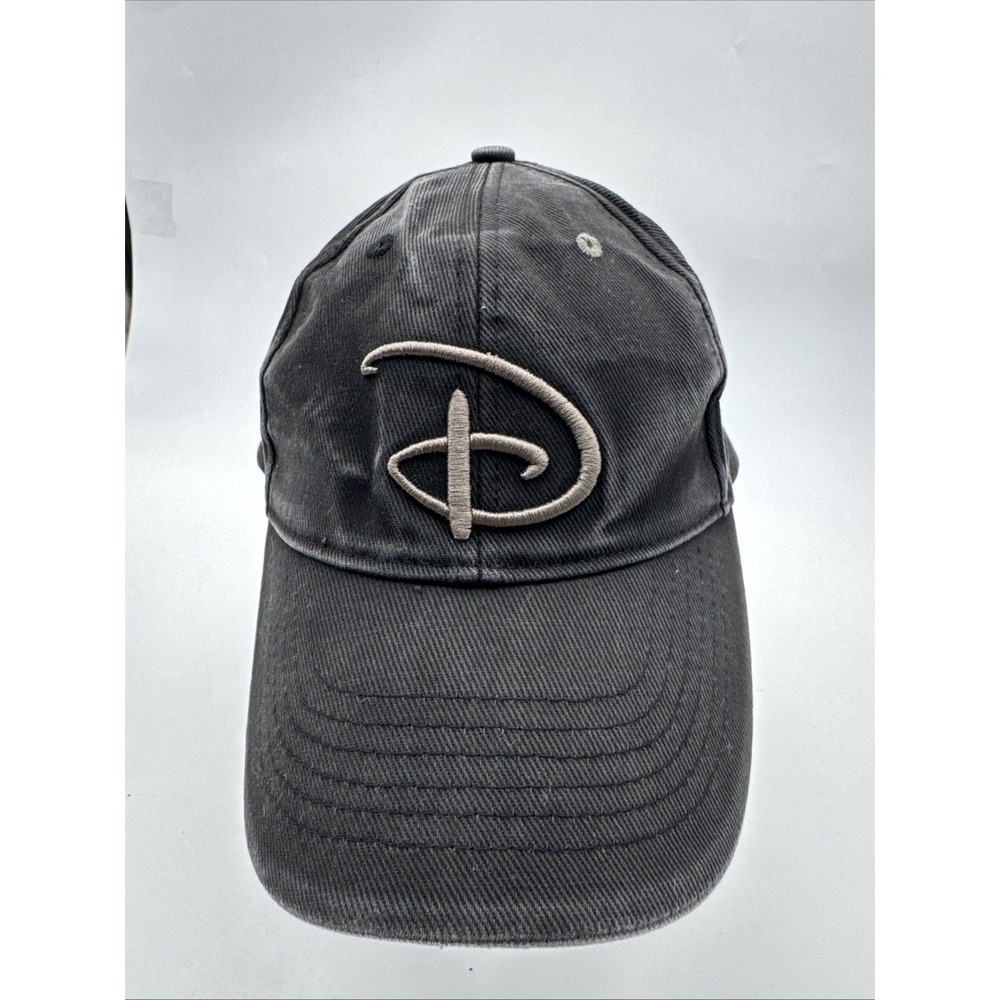 Black Hat Walt Disney World Golf Hat Cap Black “D” With Tee Embroidered Canvas